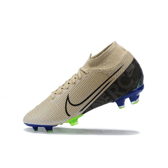 Nike Superfly 7 Elite SE FG Khaki Blue Green High Men Football Boots