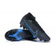 Nike Superfly 7 Elite SE FG Mixtz Black Blue High Men Football Boots