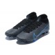 Nike Superfly 7 Elite SE FG Mixtz Black Blue High Men Football Boots