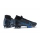 Nike Superfly 7 Elite SE FG Mixtz Black Blue High Men Football Boots