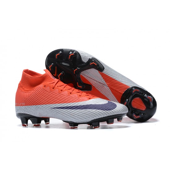 Nike Superfly 7 Elite SE FG Orange Black Gray High Men Football Boots