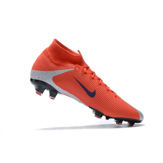 Nike Superfly 7 Elite SE FG Orange Black Gray High Men Football Boots