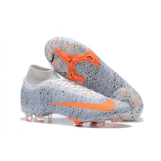 Nike Superfly 7 Elite SE FG Orange Black White High Men Football Boots