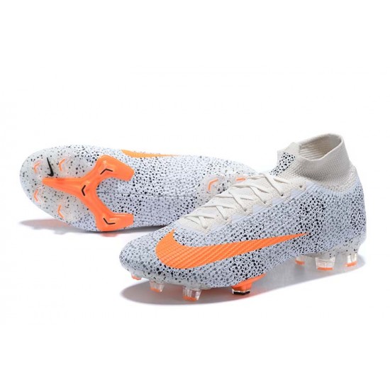 Nike Superfly 7 Elite SE FG Orange Black White High Men Football Boots