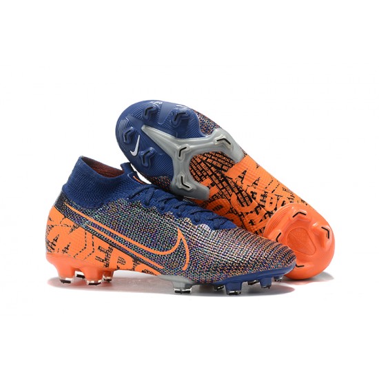 Nike Superfly 7 Elite SE FG Orange Blue High Men Football Boots