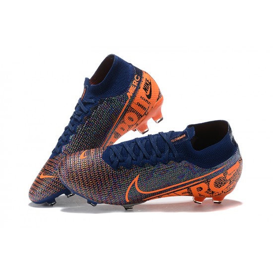 Nike Superfly 7 Elite SE FG Orange Blue High Men Football Boots