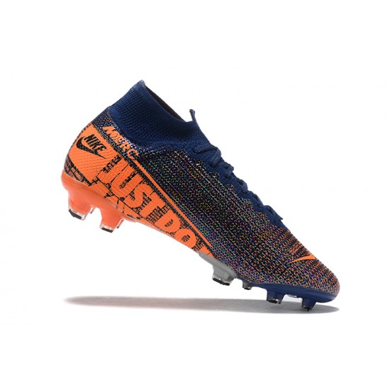 Nike Superfly 7 Elite SE FG Orange Blue High Men Football Boots