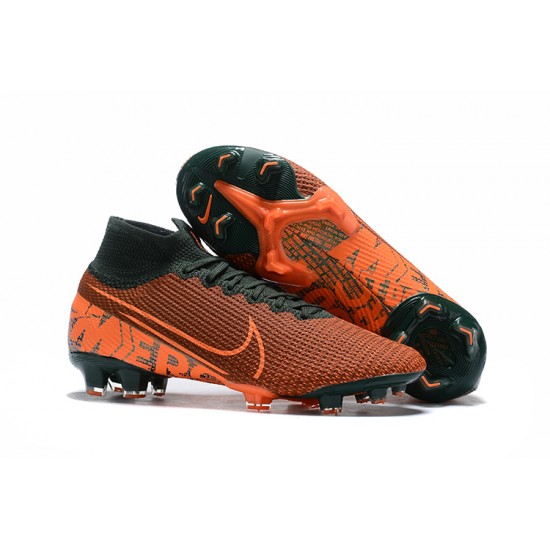 Nike Superfly 7 Elite SE FG Orange Red Black High Men Football Boots