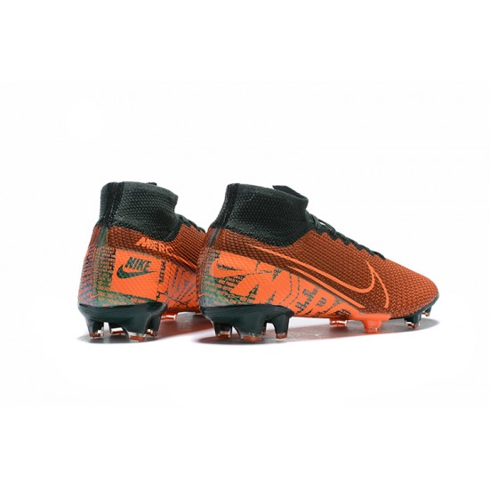 Nike Superfly 7 Elite SE FG Orange Red Black High Men Football Boots