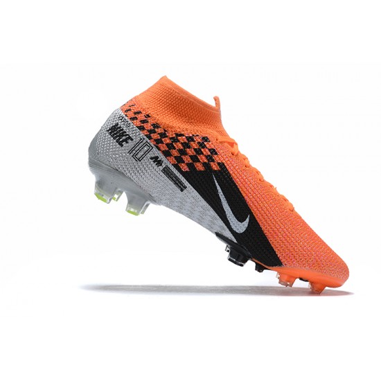 Nike Superfly 7 Elite SE FG Orange Red Black White High Men Football Boots