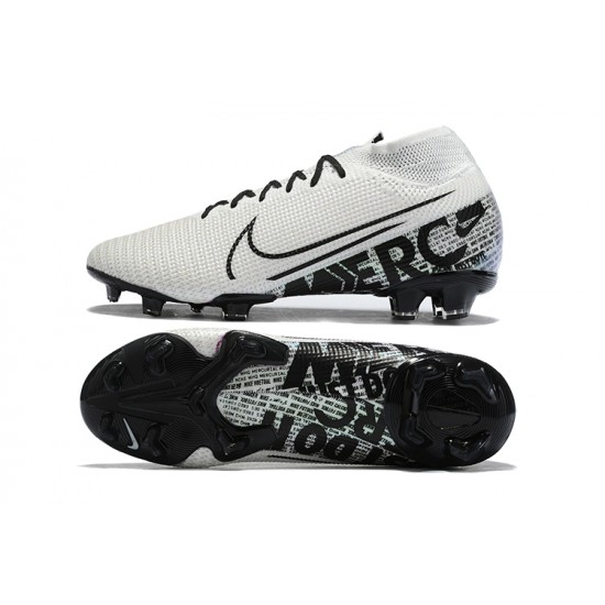 Nike Superfly 7 Elite SE FG White Black High Men Football Boots