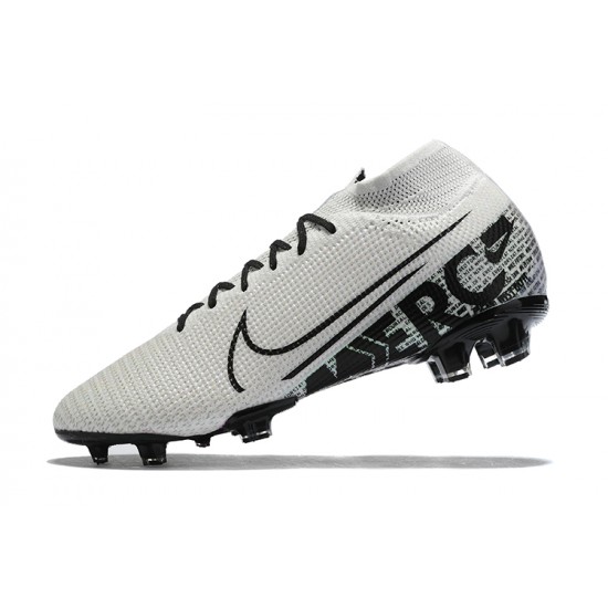 Nike Superfly 7 Elite SE FG White Black High Men Football Boots