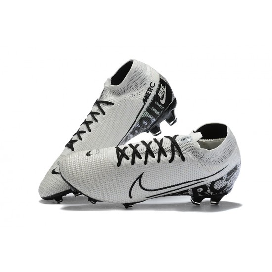 Nike Superfly 7 Elite SE FG White Black High Men Football Boots