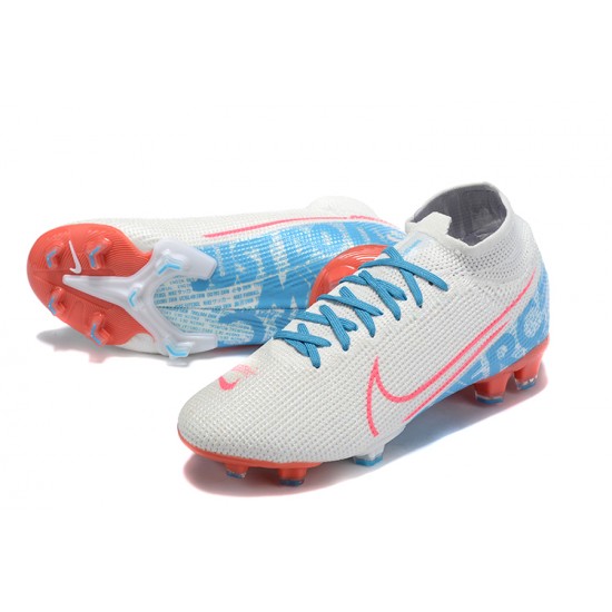 Nike Superfly 7 Elite SE FG White Pink Orange Blue High Men Football Boots