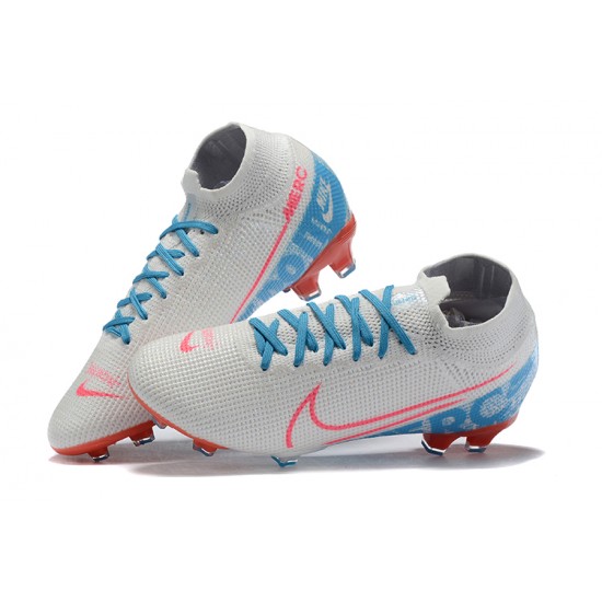 Nike Superfly 7 Elite SE FG White Pink Orange Blue High Men Football Boots