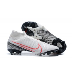 Nike Superfly 7 Elite SE FG White Red Black High Men Football Boots