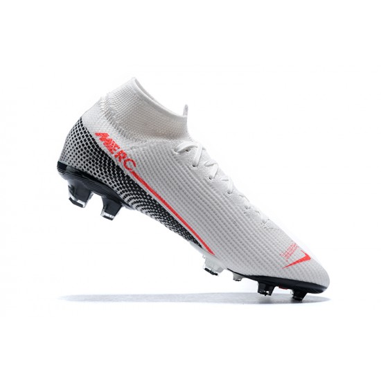 Nike Superfly 7 Elite SE FG White Red Black High Men Football Boots