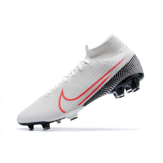 Nike Superfly 7 Elite SE FG White Red Black High Men Football Boots