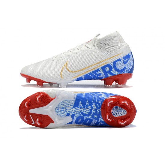Nike Superfly 7 Elite SE FG White Red Blue Red High Men Football Boots