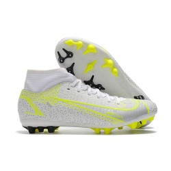Nike Superfly 8 Academy AG High White Yellow Women/Men Football Boots