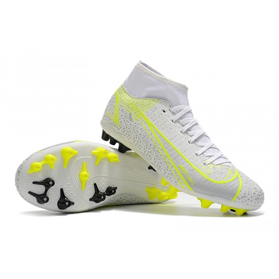 Nike Superfly 8 Academy AG High White Yellow Women/Men Football Boots