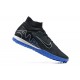 Nike Superfly 8 Academy TF Black Blue White Men High Football Boots
