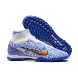 Nike Superfly 8 Academy TF Blue Gold White Men High Football Boots