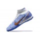 Nike Superfly 8 Academy TF Blue Gold White Men High Football Boots