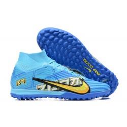 Nike Superfly 8 Academy TF Blue Yellow White Black Men High Football Boots