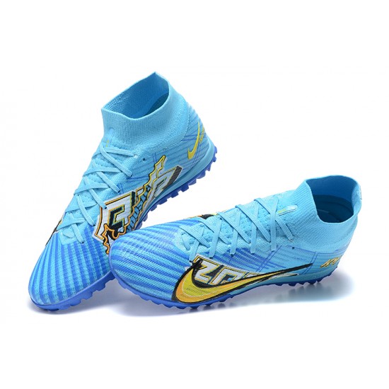 Nike Superfly 8 Academy TF Blue Yellow White Black Men High Football Boots