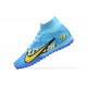 Nike Superfly 8 Academy TF Blue Yellow White Black Men High Football Boots