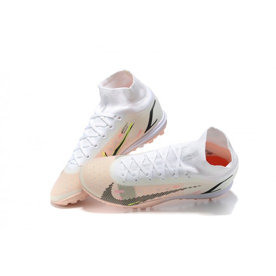 Nike Superfly 8 Academy TF Fuchsia White Beige High Men Football Boots