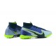 Nike Superfly 8 Academy TF Green White Blue Silver High Men Football Boots