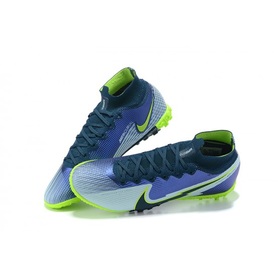 Nike Superfly 8 Academy TF Green White Blue Silver High Men Football Boots
