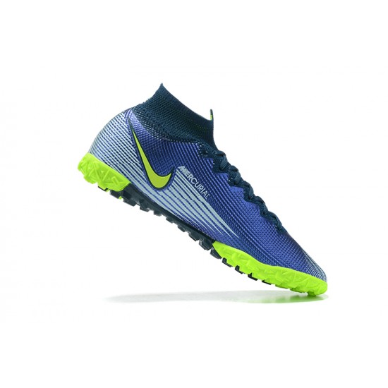 Nike Superfly 8 Academy TF Green White Blue Silver High Men Football Boots