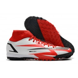 Nike Superfly 8 Academy TF High Red White Black Men Football Boots