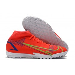 Nike Superfly 8 Academy TF High Red White Men Football Boots