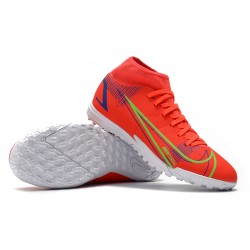Nike Superfly 8 Academy TF High Red White Men Football Boots