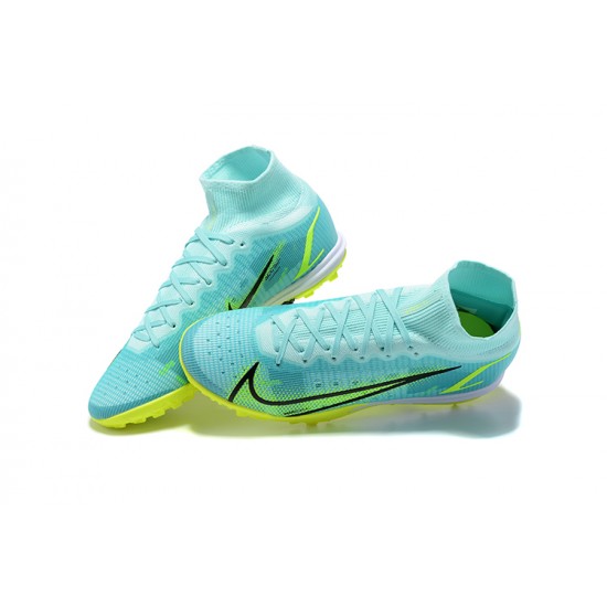 Nike Superfly 8 Academy TF LightBlue LightGreen Black High Men Football Boots