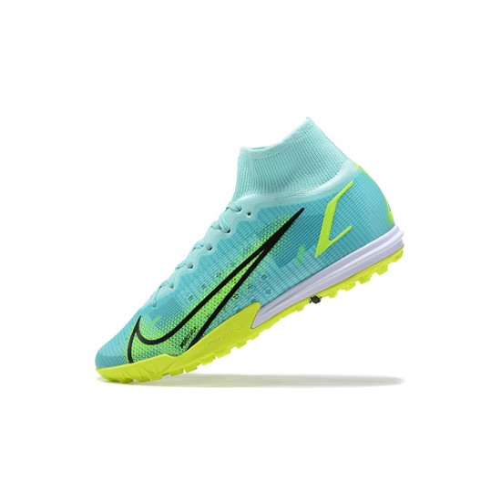 Nike Superfly 8 Academy TF LightBlue LightGreen Black High Men Football Boots