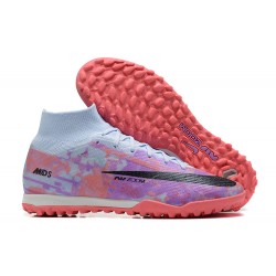 Nike Superfly 8 Academy TF LightBlue Purple Pink Men High Football Boots