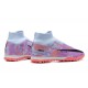 Nike Superfly 8 Academy TF LightBlue Purple Pink Men High Football Boots