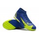 Nike Superfly 8 Academy TF Low Dark Blue Yellow Men Football Boots