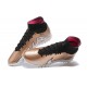 Nike Superfly 8 Academy TF Pink Gold White Black Men High Football Boots