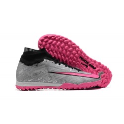 Nike Superfly 8 Academy TF Pink Gray Black Men High Football Boots