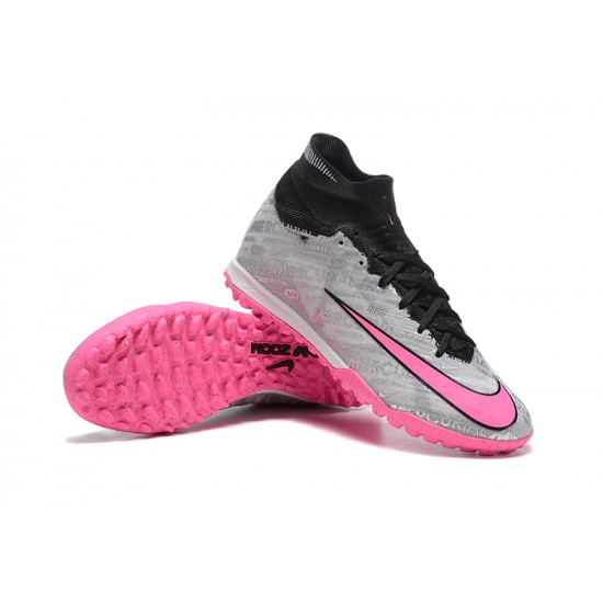 Nike Superfly 8 Academy TF Pink Gray Black Men High Football Boots