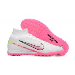 Nike Superfly 8 Academy TF Pink White Black Yellow Men High Football Boots