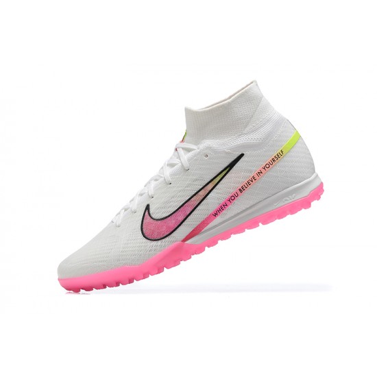 Nike Superfly 8 Academy TF Pink White Black Yellow Men High Football Boots