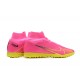 Nike Superfly 8 Academy TF Pink Yellow Men High Football Boots