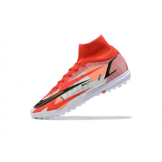 Nike Superfly 8 Academy TF Red Black White High Men Football Boots